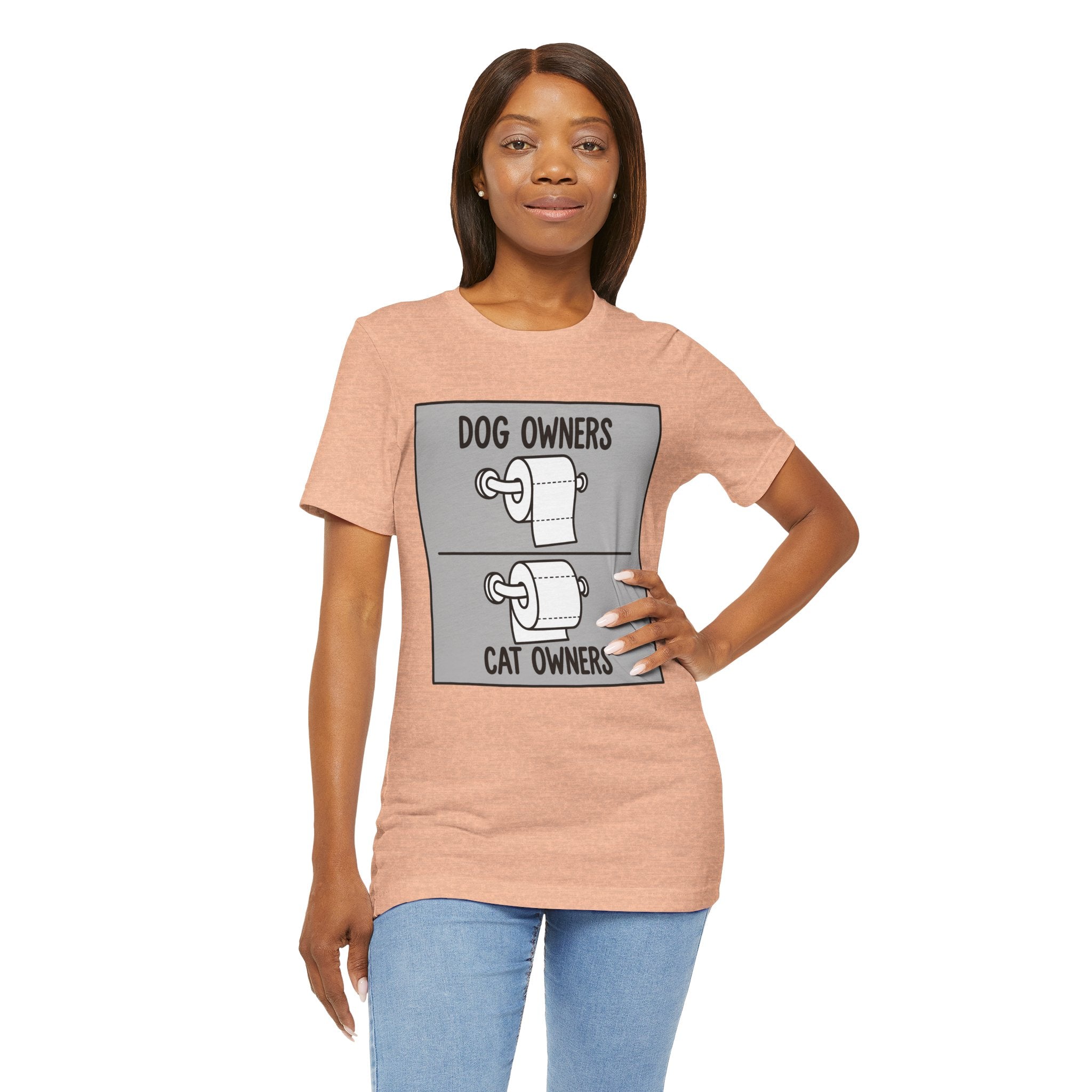 Dog Owners vs Cat Owners Toilet Paper Funny T-Shirt