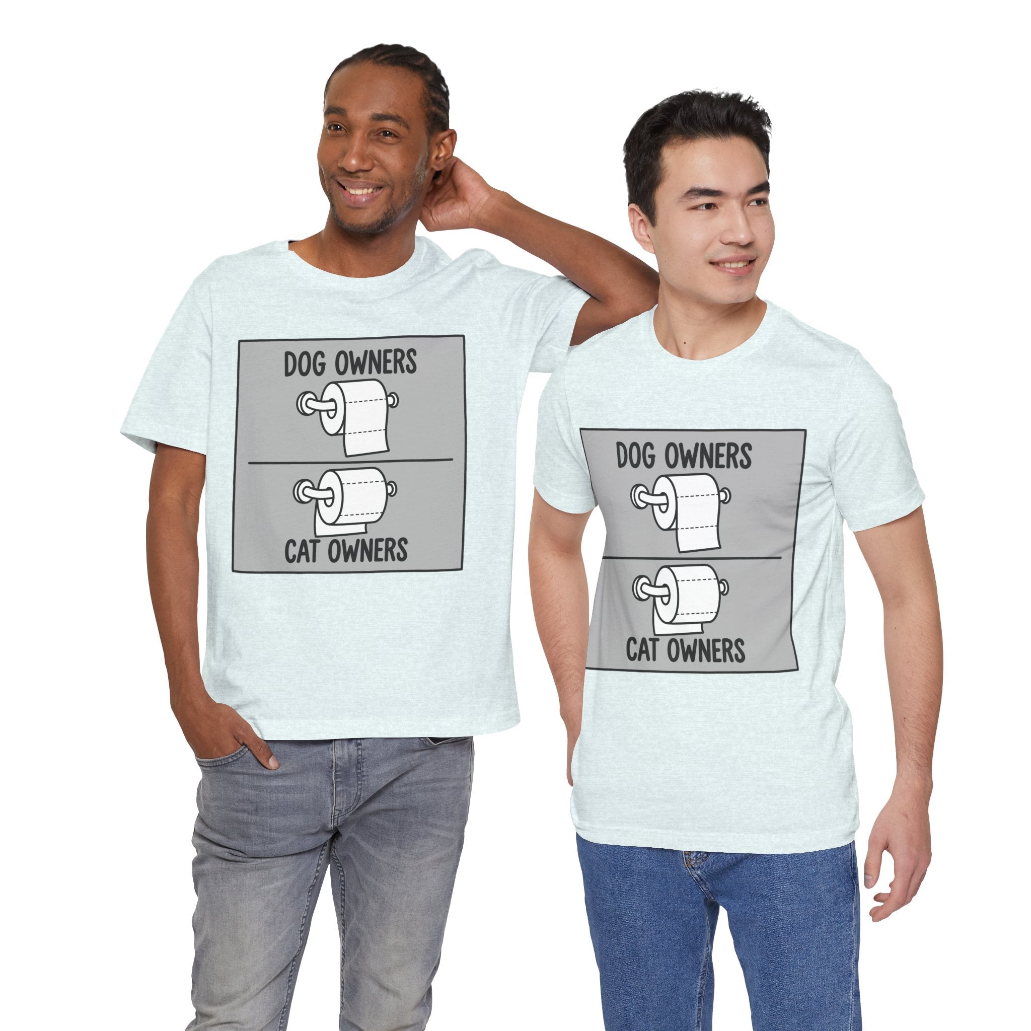 Dog Owners vs Cat Owners Toilet Paper Funny T-Shirt