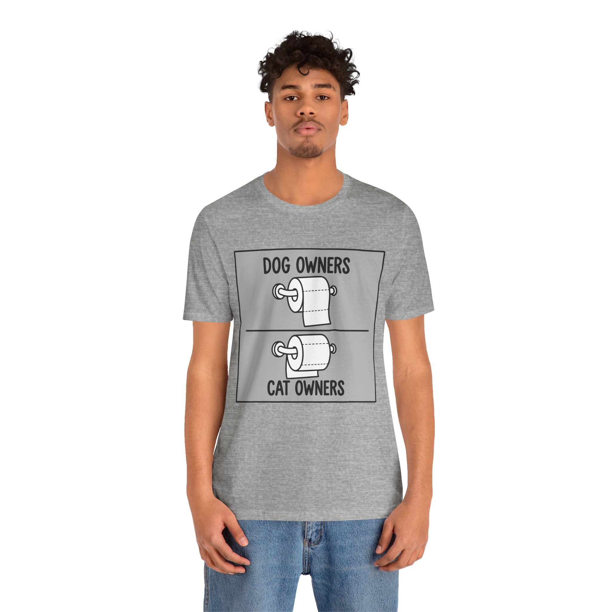 Dog Owners vs Cat Owners Toilet Paper Funny T-Shirt