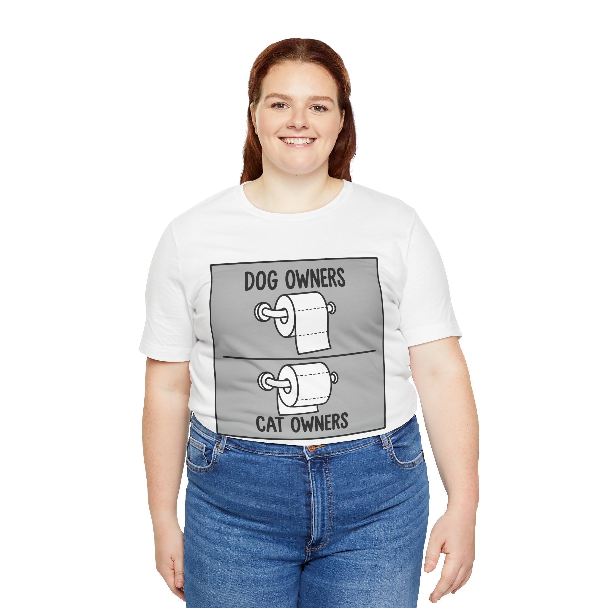 Dog Owners vs Cat Owners Toilet Paper Funny T-Shirt
