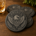 America 250 Engraved Slate Coaster