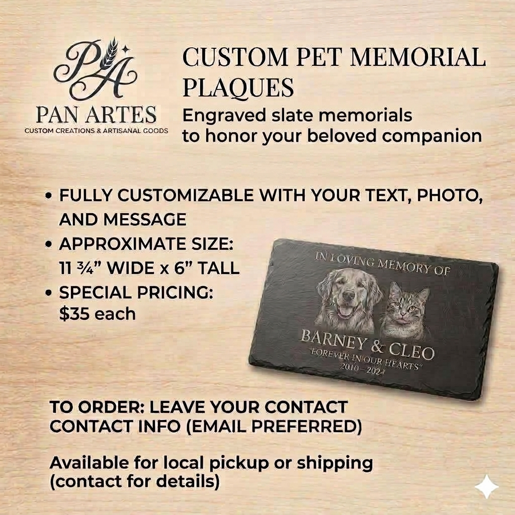 Custom Engraved Pet Memorial Plaque